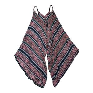 Angie Bohemian Striped Jumpsuit - Multicolor